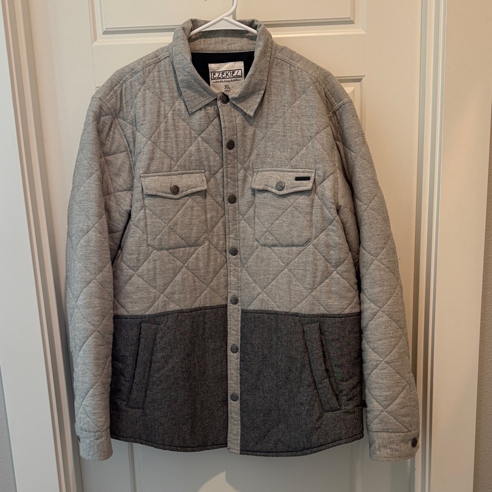 Gray Quilted Jacket